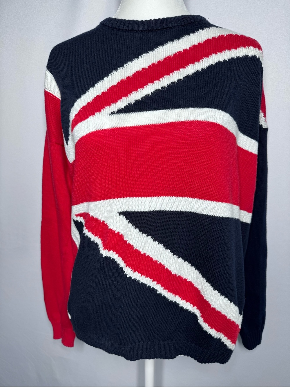 Vintage Brandy Melville John Galt Union Jack Nico Flag Knit Sweater One Size